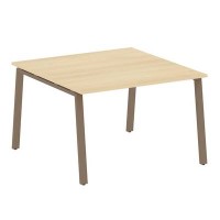 Metal System Style БА.ПРГ-1.2 (Акация лорка/мокко) Переговорный стол (1 столешница) на А-образном м/к