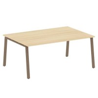 Metal System Style БА.ПРГ-1.5 (Акация лорка/мокко) Переговорный стол (1 столешница) на А-образном м/к