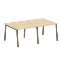 Metal System Style БА.ПРГ-2.1 (Акация лорка/мокко) Переговорный стол (2 столешницы) на А-образном м/к