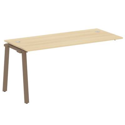 Metal System Style БА.ПРС-СП-1.4 (Акация лорка/мокко) Проходной наборный элемент рабочей станции на А-образном м/к (проходная опора Б.ОСП-72, столешница, комплект траверс)