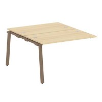 Metal System Style БА.ПРС-СП-2.2 (Акация лорка/мокко) Проходной наборный элемент рабочей станции на А-образном м/к (проходная опора Б.ОСП-147, две столешницы, два комплекта траверс)