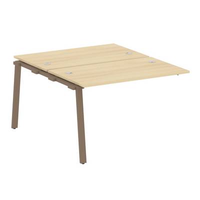 Metal System Style БА.ПРС-СП-2.2 (Акация лорка/мокко) Проходной наборный элемент рабочей станции на А-образном м/к (проходная опора Б.ОСП-147, две столешницы, два комплекта траверс)