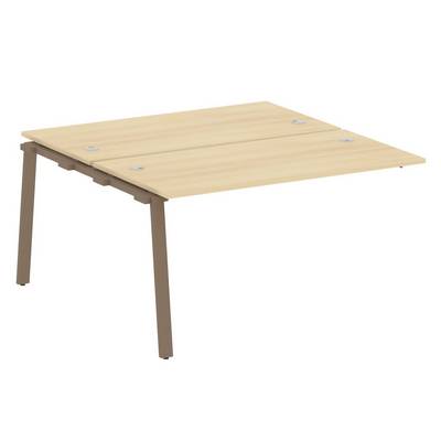 Metal System Style БА.ПРС-СП-2.3 (Акация лорка/мокко) Проходной наборный элемент рабочей станции на А-образном м/к (проходная опора Б.ОСП-147, две столешницы, два комплекта траверс)