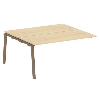 Metal System Style БА.ПРС-СП-2.4 (Акация лорка/мокко) Проходной наборный элемент рабочей станции на А-образном м/к (проходная опора Б.ОСП-147, две столешницы, два комплекта траверс)