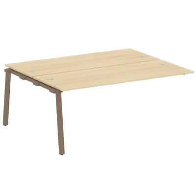 Metal System Style БА.ПРС-СП-2.5 (Акация лорка/мокко) Проходной наборный элемент рабочей станции на А-образном м/к (проходная опора Б.ОСП-147, две столешницы, два комплекта траверс)