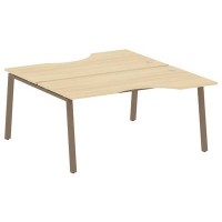 Metal System Style БА.РАС-СА-2.1 (Акация лорка/мокко) Рабочая станция криволинейная на А-образном м/к