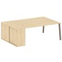 Metal System Style БА.РС-СШК-1.5 (Акация лорка/мокко) Рабочая станция на А-образном м/к с опорным шкафом-купе