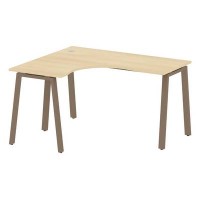 Metal System Style БА.СА-3 Л (Акация лорка/мокко) Стол криволинейный левый на А-образном м/к