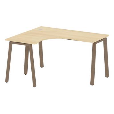 Metal System Style БА.СА-3 Л (Акация лорка/мокко) Стол криволинейный левый на А-образном м/к