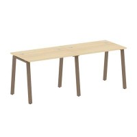 Metal System Style БА.СМ-2.1 (Акация лорка/мокко) Рабочая станция на 2 раб.места на А-образном м/к