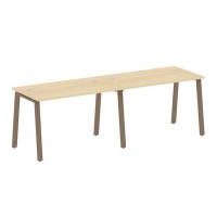 Metal System Style БА.СМ-2.2 (Акация лорка/мокко) Рабочая станция на 2 раб.места на А-образном м/к