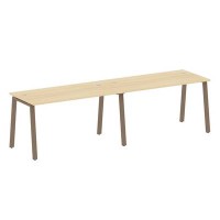 Metal System Style БА.СМ-2.3 (Акация лорка/мокко) Рабочая станция на 2 раб.места на А-образном м/к