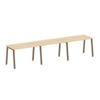 Metal System Style БА.СМ-3.2 (Акация лорка/мокко) Рабочая станция на 3 раб.места на А-образном м/к