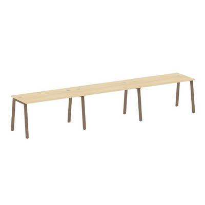 Metal System Style БА.СМ-3.3 (Акация лорка/мокко) Рабочая станция на 3 раб.места на А-образном м/к