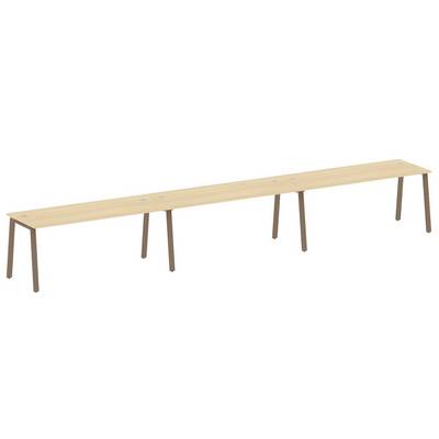 Metal System Style БА.СМ-3.5 (Акация лорка/мокко) Рабочая станция на 3 раб.места на А-образном м/к