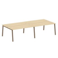 Metal System Style БА.СМ-4.4 (Акация лорка/мокко) Рабочая станция на 4 раб.места на А-образном м/к