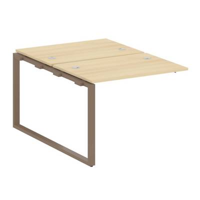 Metal System Style БО.ПРС-СП-2.1 (Акация лорка/мокко) Проходной наборный элемент рабочей станции на О-образном м/к (проходная опора Б.ОСП-147, две столешницы, два комплекта траверс)