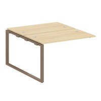 Metal System Style БО.ПРС-СП-2.2 (Акация лорка/мокко) Проходной наборный элемент рабочей станции на О-образном м/к (проходная опора Б.ОСП-147, две столешницы, два комплекта траверс)