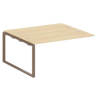 Metal System Style БО.ПРС-СП-2.4 (Акация лорка/мокко) Проходной наборный элемент рабочей станции на О-образном м/к (проходная опора Б.ОСП-147, две столешницы, два комплекта траверс)