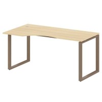 Metal System Style БО.СА-1 Л (Акация лорка/мокко) Стол криволинейный левый на О-образном м/к