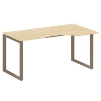 Metal System Style БО.СА-1 Пр (Акация лорка/мокко) Стол криволинейный правый на О-образном м/к