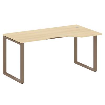 Metal System Style БО.СА-1 Пр (Акация лорка/мокко) Стол криволинейный правый на О-образном м/к