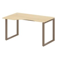 Metal System Style БО.СА-2 Л (Акация лорка/мокко) Стол криволинейный левый на О-образном м/к