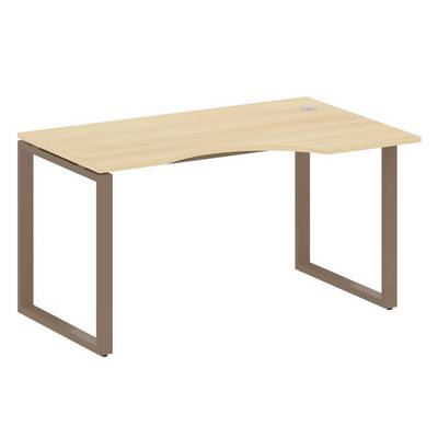 Metal System Style БО.СА-2 Пр (Акация лорка/мокко) Стол криволинейный правый на О-образном м/к