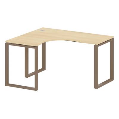 Metal System Style БО.СА-3 Л (Акация лорка/мокко) Стол криволинейный левый на О-образном м/к