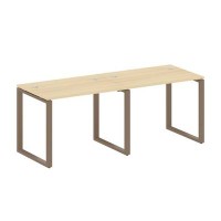 Metal System Style БО.СМ-2.1 (Акация лорка/мокко) Рабочая станция на 2 раб.места на О-образном м/к