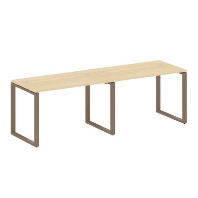 Metal System Style БО.СМ-2.2 (Акация лорка/мокко) Рабочая станция на 2 раб.места на О-образном м/к