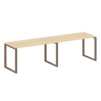 Metal System Style БО.СМ-2.3 (Акация лорка/мокко) Рабочая станция на 2 раб.места на О-образном м/к