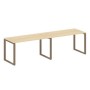 Metal System Style БО.СМ-2.3 (Акация лорка/мокко) Рабочая станция на 2 раб.места на О-образном м/к