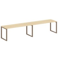 Metal System Style БО.СМ-2.5 (Акация лорка/мокко) Рабочая станция на 2 раб.места на О-образном м/к