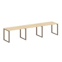 Metal System Style БО.СМ-3.2 (Акация лорка/мокко) Рабочая станция на 3 раб.места на О-образном м/к