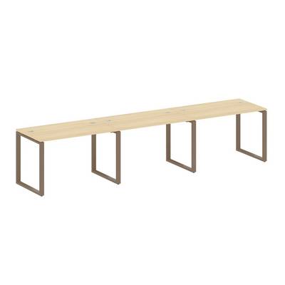 Metal System Style БО.СМ-3.2 (Акация лорка/мокко) Рабочая станция на 3 раб.места на О-образном м/к