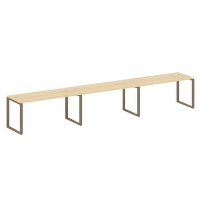 Metal System Style БО.СМ-3.4 (Акация лорка/мокко) Рабочая станция на 3 раб.места на О-образном м/к