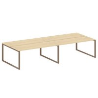 Metal System Style БО.СМ-4.5 (Акация лорка/мокко) Рабочая станция на 4 раб.места на О-образном м/к