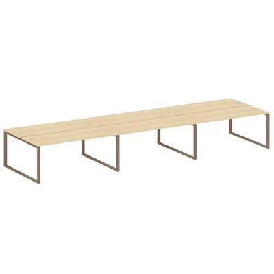 Metal System Style БО.СМ-6.5 (Акация лорка/мокко) Рабочая станция на 6 раб.мест на О-образном м/к