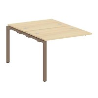 Metal System Style БП.ПРС-СП-2.1 (Акация лорка/мокко) Проходной наборный элемент рабочей станции на П-образном м/к  (проходная опора Б.ОСП-147, две столешницы, два комплекта траверс)