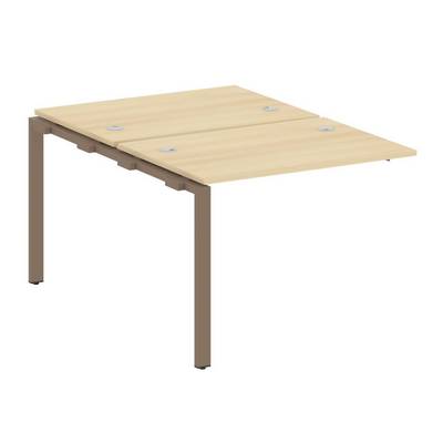 Metal System Style БП.ПРС-СП-2.1 (Акация лорка/мокко) Проходной наборный элемент рабочей станции на П-образном м/к  (проходная опора Б.ОСП-147, две столешницы, два комплекта траверс)