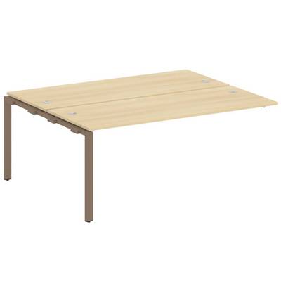 Metal System Style БП.ПРС-СП-2.5 (Акация лорка/мокко) Проходной наборный элемент рабочей станции  на П-образном м/к  (проходная опора Б.ОСП-147, две столешницы, два комплекта траверс)