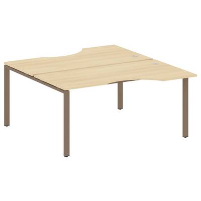 Metal System Style БП.РАС-СА-2.1 (Акация лорка/мокко) Рабочая станция криволинейная на П-образном м/к