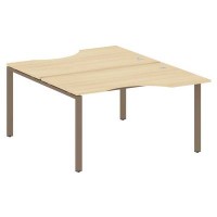 Metal System Style БП.РАС-СА-2.2 (Акация лорка/мокко) Рабочая станция криволинейная на П-образном м/к