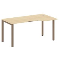 Metal System Style БП.СА-1 Пр (Акация лорка/мокко) Стол криволинейный правый на П-образном м/к