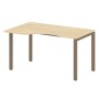 Metal System Style БП.СА-2 Л (Акация лорка/мокко) Стол криволинейный левый на П-образном м/к