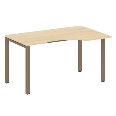 Metal System Style БП.СА-2 Пр (Акация лорка/мокко) Стол криволинейный правый на П-образном м/к