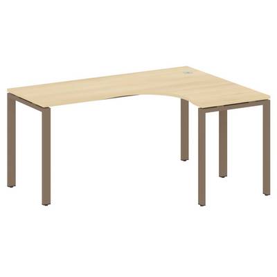 Metal System Style БП.СА-4 Пр (Акация лорка/мокко) Стол криволинейный правый на П-образном м/к