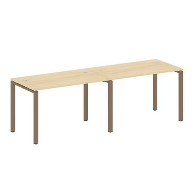 Metal System Style БП.СМ-2.2 (Акация лорка/мокко) Рабочая станция на 2 раб.места на П-образном м/к