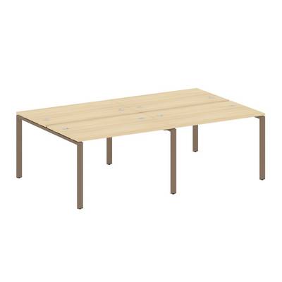 Metal System Style БП.СМ-4.2 (Акация лорка/мокко) Рабочая станция на 4 раб.места на П-образном м/к